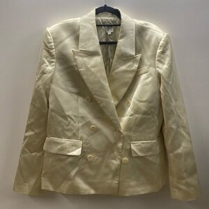 NWOT Helsa Womens S Oversized Blazer Jacket Satin